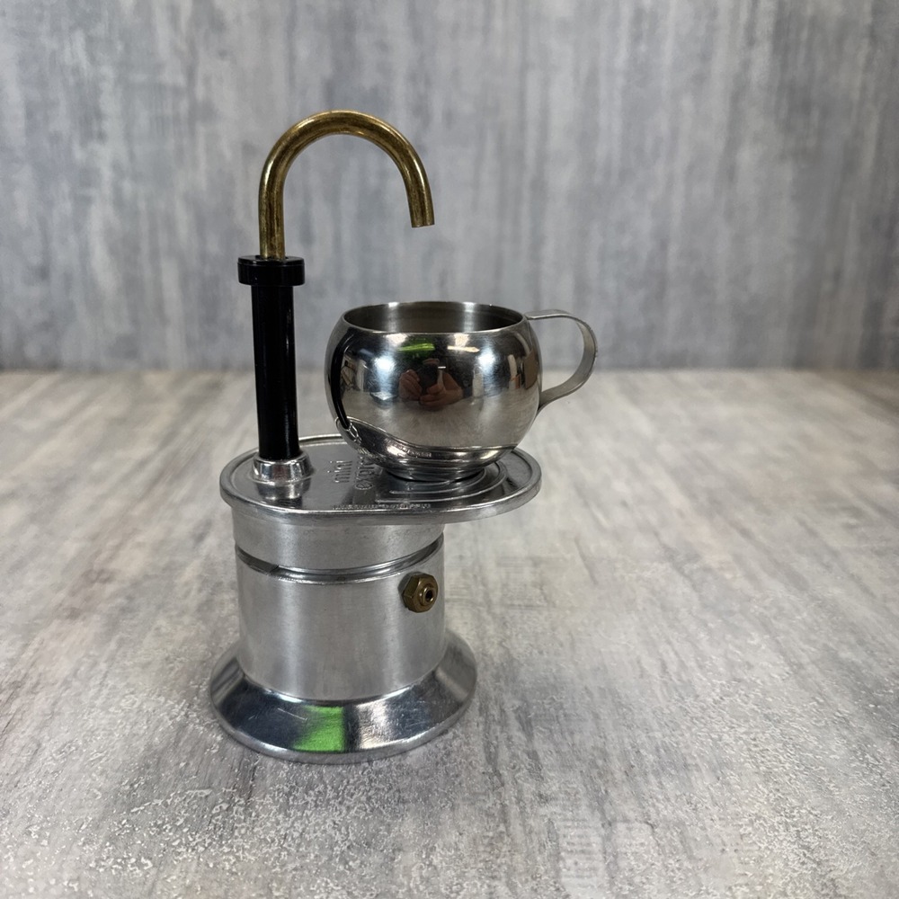 Vintage Bravetti Bialetti Mini Express 1 Cup Tazza Stovetop Espresso Italy